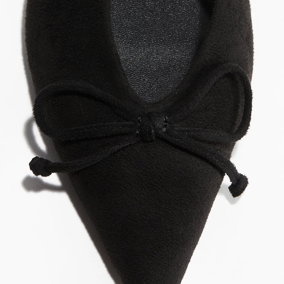H&M Black Suede Pointed Toe Shoes - Picture 5 of 12